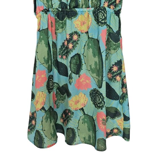 Women's - Betabrand Cactus Print Sleeveless Dress, Size Medium - Picture 4 of 10